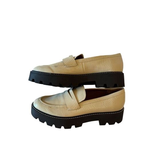 Franco Sarto Womens Beige Leather Round Toe Slip On Loafers Shoes Size 8.5 - Picture 6 of 14